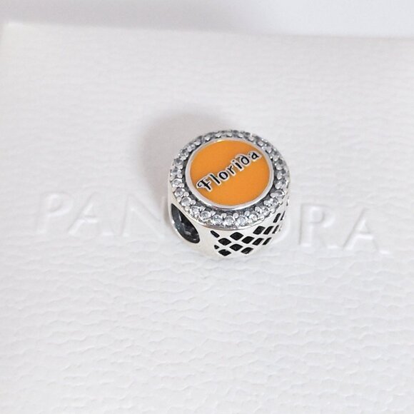 Pandora Florida Palm Trees Charm Bead Travel Vacation S925 Silver with box - Picture 6 of 6
